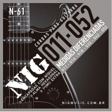 Encordoamentos Nig N-61 .011''/.052'' Para Guitarra Aço