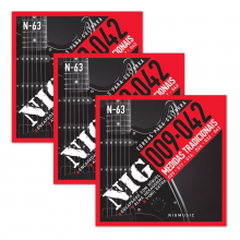 Kit 3 Encordoamento Cordas De Guitarra Nig N-63 09