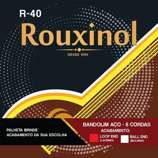 Encordoamente Rouxinol R40-LE P/Bandolim Aço - 8 Cordas