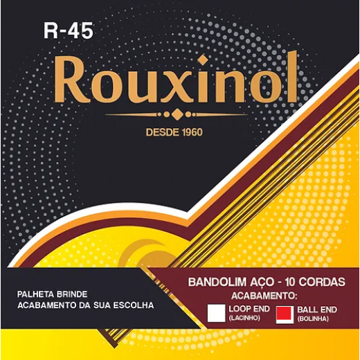 Encordoamente Rouxinol R45-BE P/Bandolim Aço - 10 Cordas