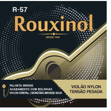 Encordoamento Rouxinol Violão Nylon Bolinha Tensão Alta R-57