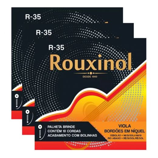 Encordoamento Viola Máxima R -35 Rouxinol Com Bolinha Pct C/3