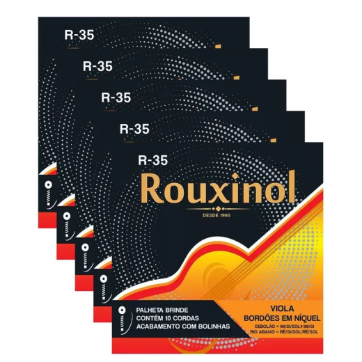 Encordoamento Viola Máxima R -35 Rouxinol Com Bolinha Pct C/5