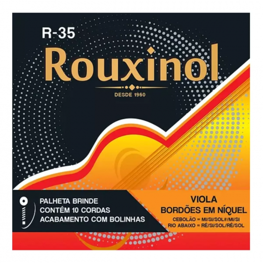 Encordoamento Viola Máxima R -35 Rouxinol Com Bolinha 