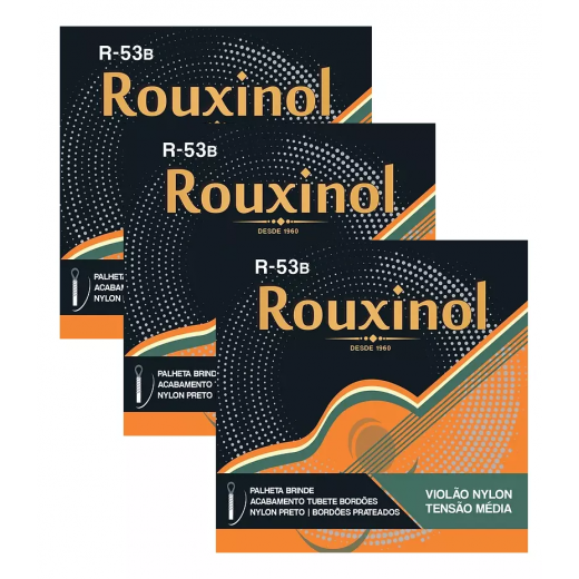 Encordoamento Rouxinol R-53b Violao Nylon T Media Pct C/3