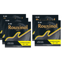 Encordoamento Rouxinol Para Guitarra 010 R-80 Kit Com 5