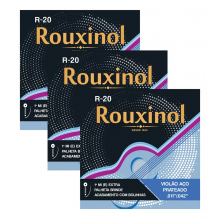 Encordoamentos Rouxinol Para Violão Aço 011 R-20 Pct C/3