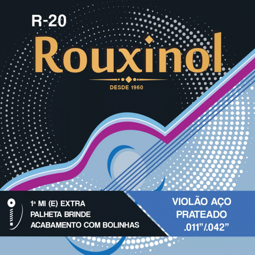 Encordoamentos Rouxinol Para Violão Aço 011 R-20 