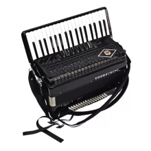 Acordeon 80 Baixos 37 Teclas Preto Todeschini Estojo Correia