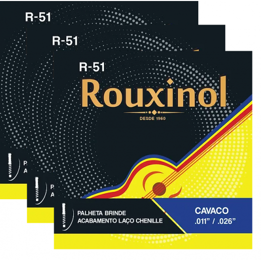 Kit 3 Encordoamento Cavaco Laço Chenille R51 Rouxinol